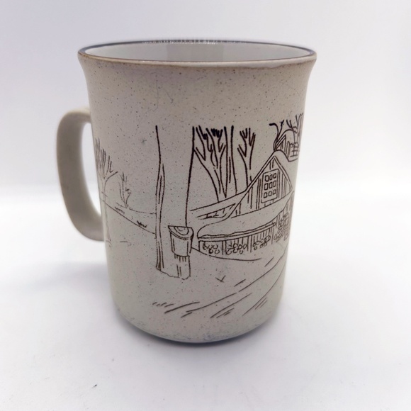 Set of 4 Vintage Collection Manoir Stoneware Canadiana Mugs - Picture 7 of 9